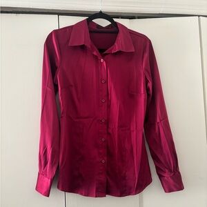 LIKE NEW!! The Limited raspberry silk blouse